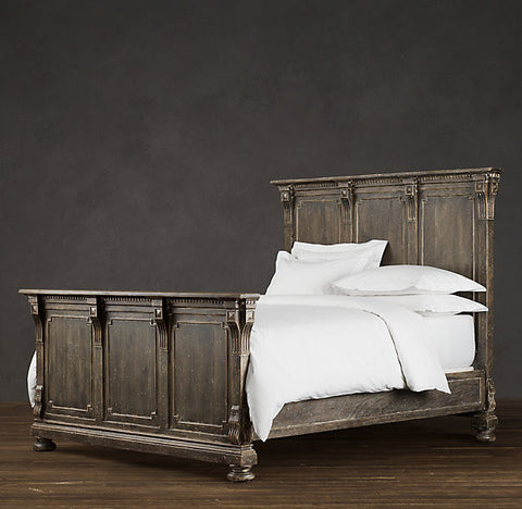 Panel Bed Antiqued Coffee